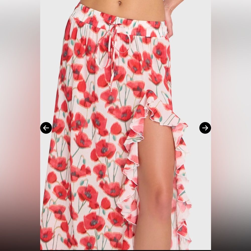 AMANDA UPRICHARD Cantrelle Cover Up Skirt In Poppy Field